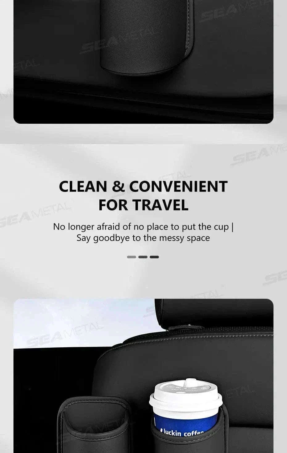 Car Side Door Cup Holder Wear-Resistant Waterproof PU Leather Drink Rack-Wine