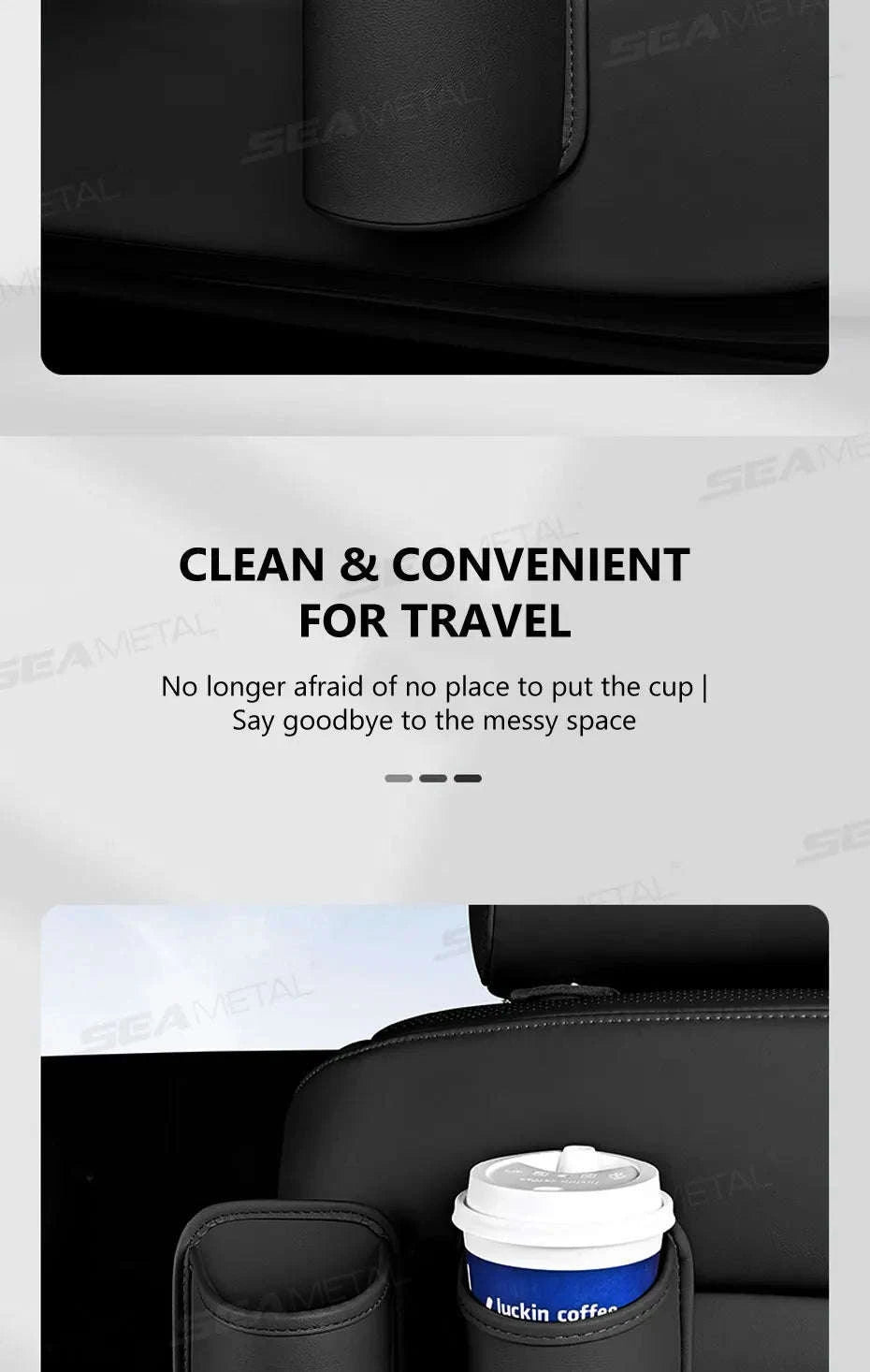 Car Side Door Cup Holder Wear-Resistant Waterproof PU Leather Drink Rack-Wine