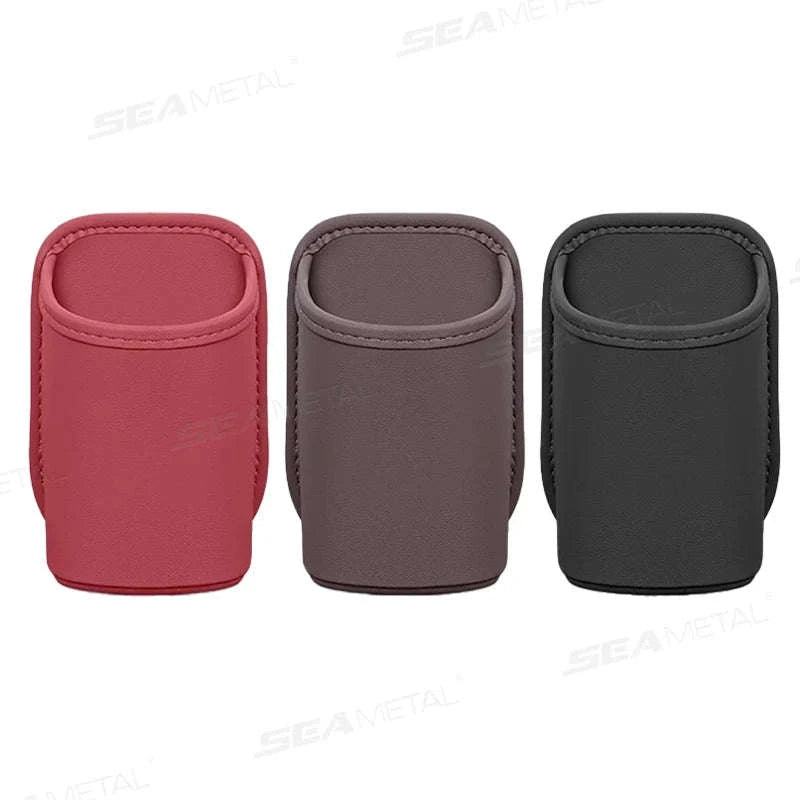 Car Side Door Cup Holder Wear-Resistant Waterproof PU Leather Drink Rack-Wine
