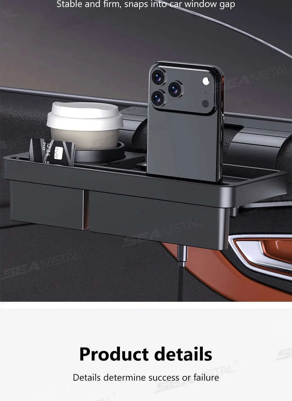 Car Side Door Organizer with Cup and Phone Holder-1pc