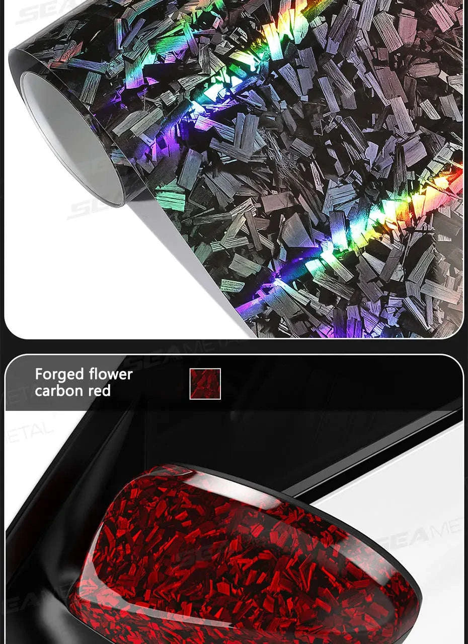 Car Side Mirror Protective Film Anti-Scratch Vinyl Sticker-Black 30x100cm