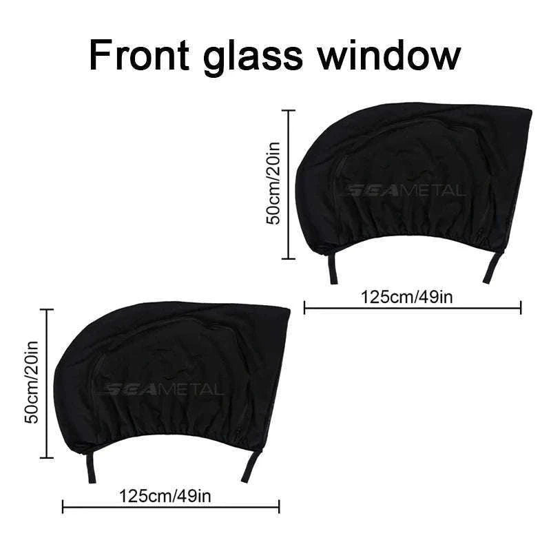 Car Side Window Sun Shade Mesh with Zipper-2pcs front window