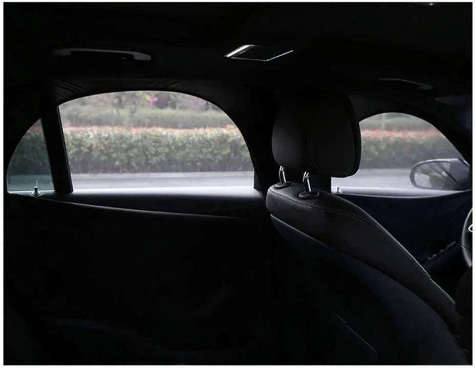 Car Side Window Sun Shade Mesh with Zipper-2pcs front window