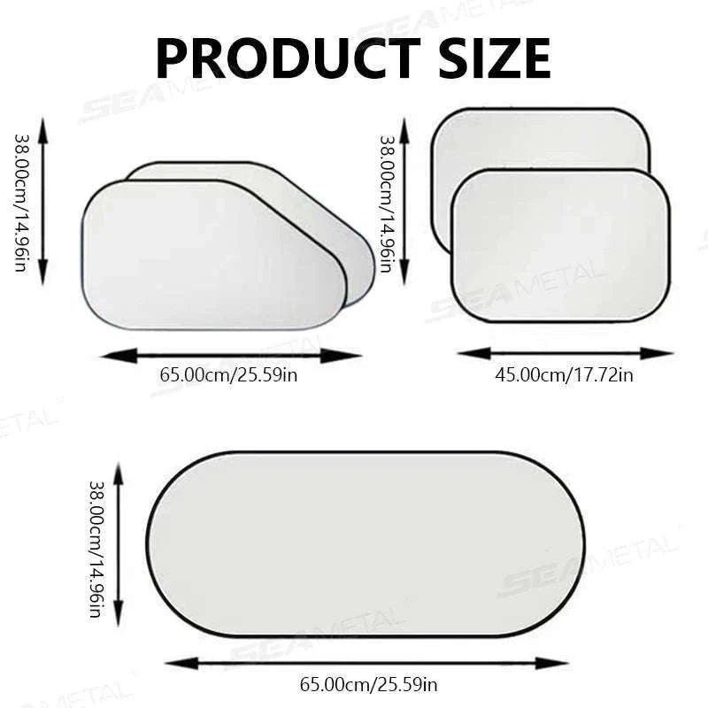 Car Side Window Sun Shade Polyester Sun Protection Cover-Front side window x2