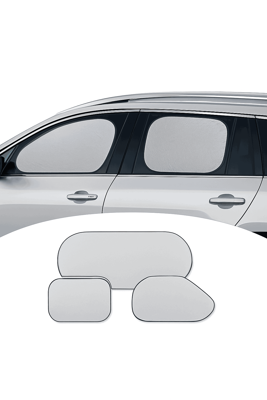 Car Side Window Sun Shade Polyester Sun Protection Cover-Front side window x2