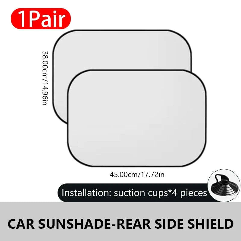 Car Side Window Sun Shade Polyester Sun Protection Cover-Front side window x2