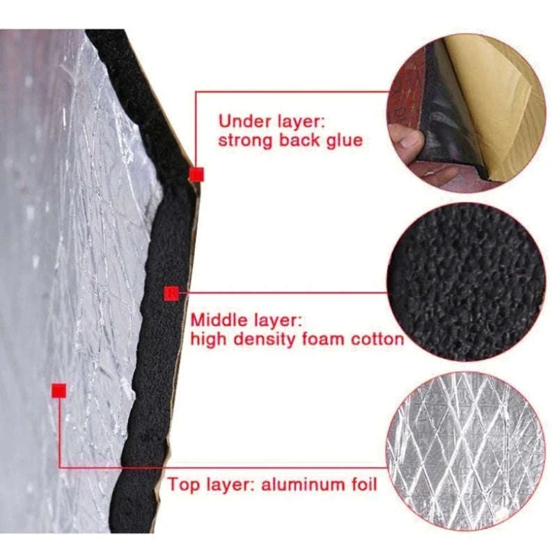 Car Sound Insulation Cotton Self-Adhesive Heat Insulation Mat-2cm