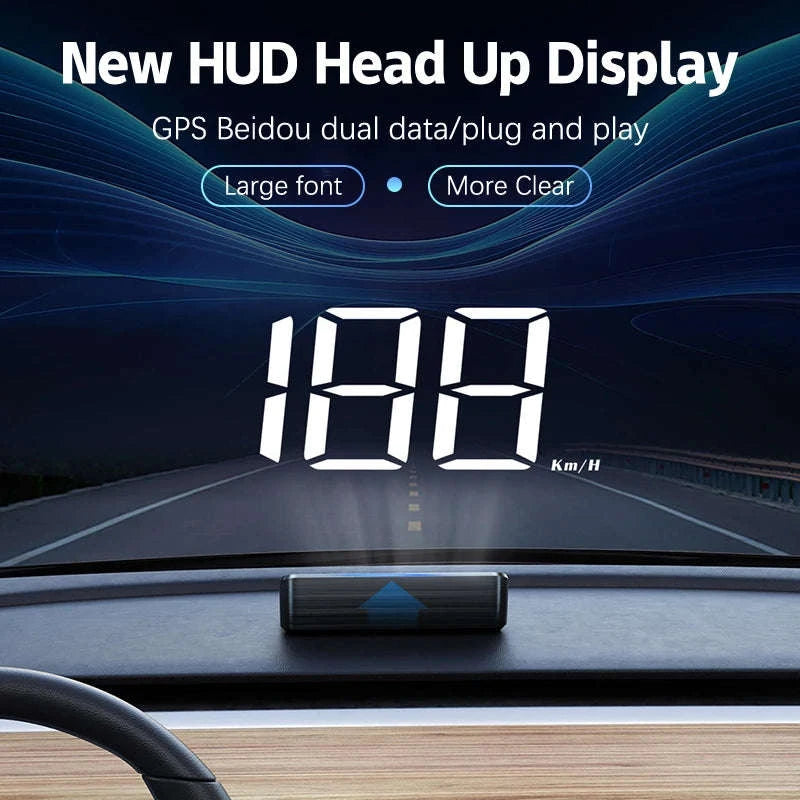 Car Speedometer HUD GPS Windshield Display-Green