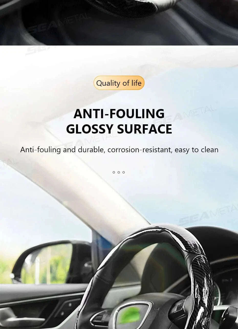 Car Steering Wheel Cover Anti-Scratch Protector-Silver 3pcs