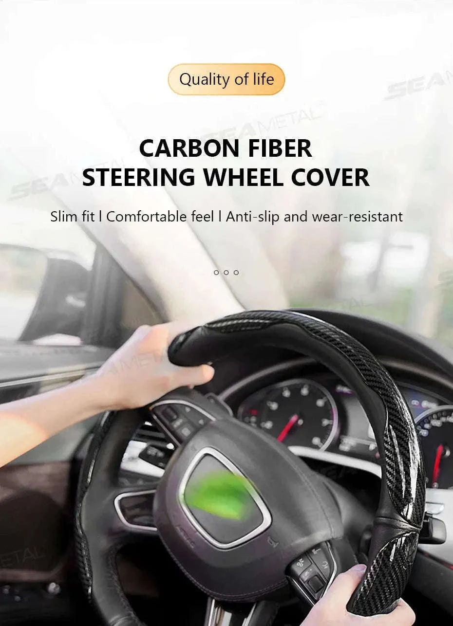 Car Steering Wheel Cover Anti-Scratch Protector-Silver 3pcs