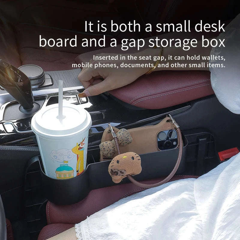 Car Steering Wheel Desk with Cup Holder-Black 1PC