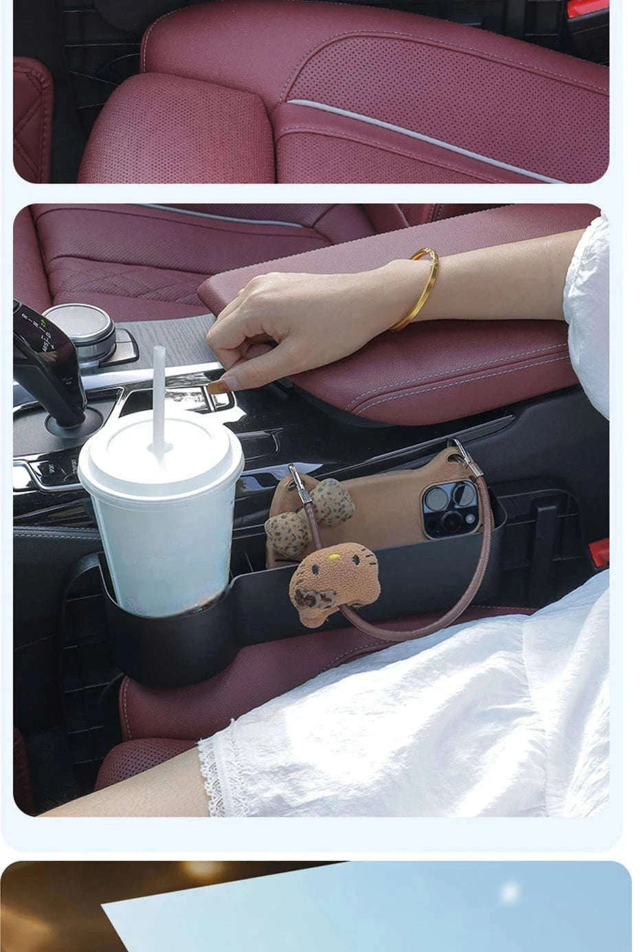 Car Steering Wheel Desk with Cup Holder-Black 1PC
