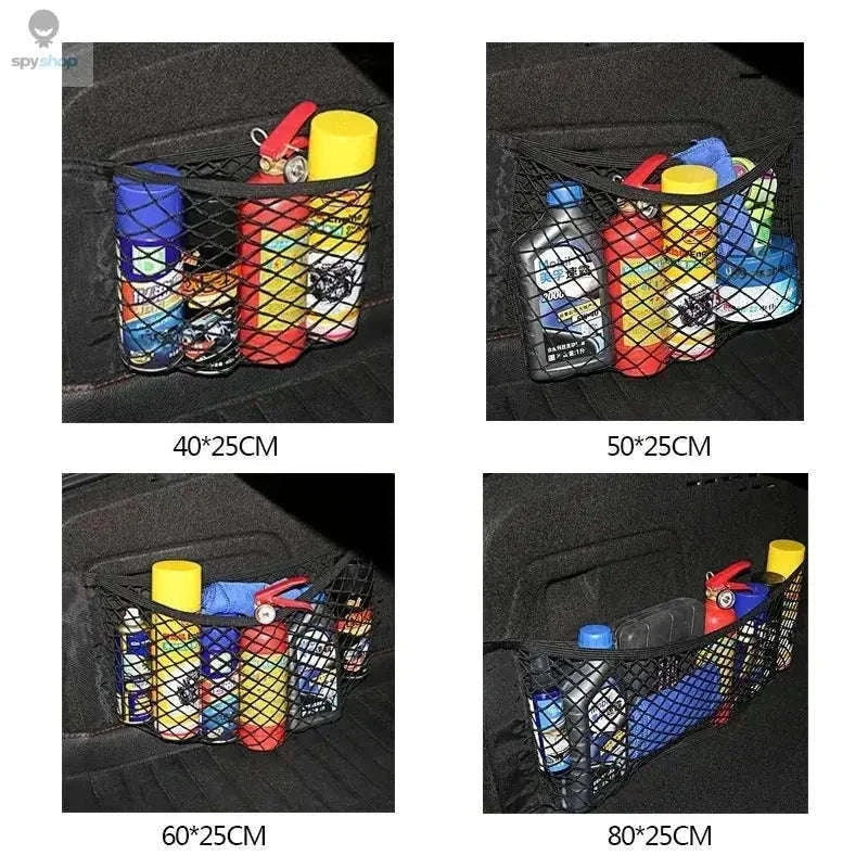 Car Storage Net Pocket Organizer for Tidy Vehicle Interiors-80 x 25cm
