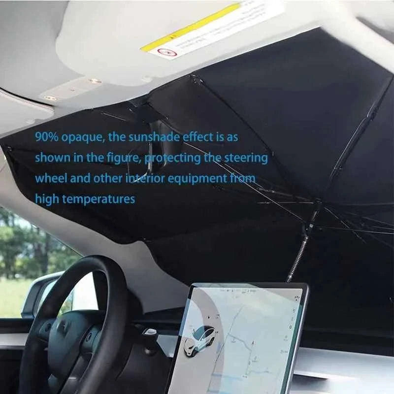 Car Sun Shade Retractable Front Windshield Parasol-large