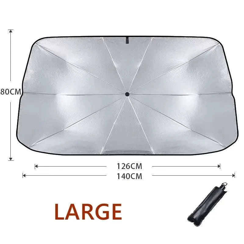 Car Sun Shade Retractable Front Windshield Parasol-large