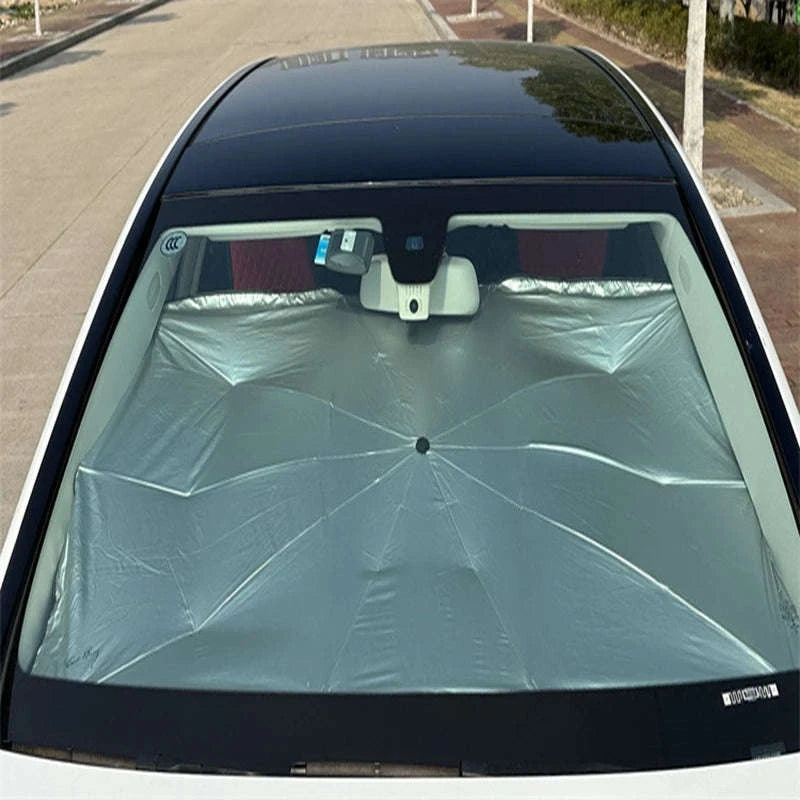 Car Sun Shade Retractable Front Windshield Parasol-large