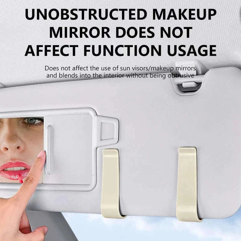 Car Sun Visor Glasses Case Anti-Scratch Sunglasses Storage Box-Gray
