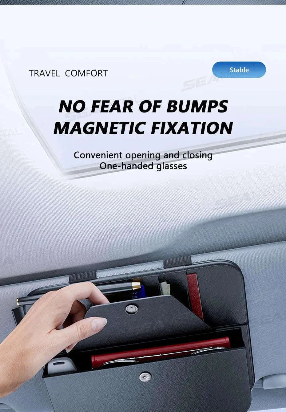 Car Sun Visor Organizer Multi-Pocket Storage Bag-1pc