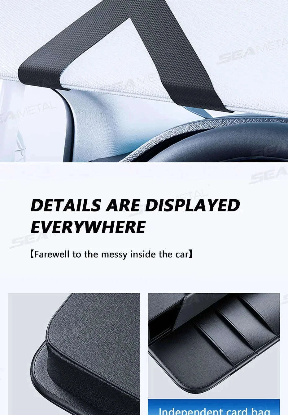 Car Sun Visor Organizer Multi-Pocket Storage Bag-1pc