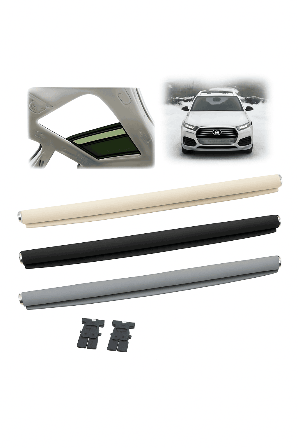 Car Sunroof Sunshade Curtain Replacement for Select Models-Black