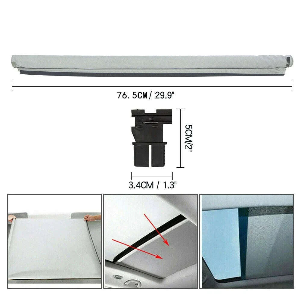 Car Sunroof Sunshade Curtain Replacement for Select Models-Black