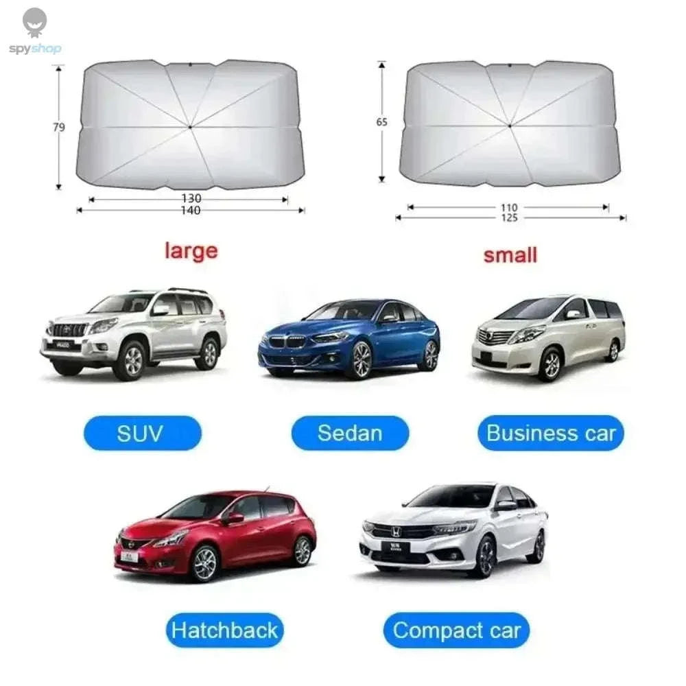 Car Sunshade Umbrella – Windshield Heat & UV Protection with Foldable Umbrella Design-1PCS 125 65