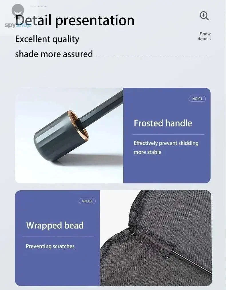 Car Sunshade Umbrella – Windshield Heat & UV Protection with Foldable Umbrella Design-1PCS 125 65