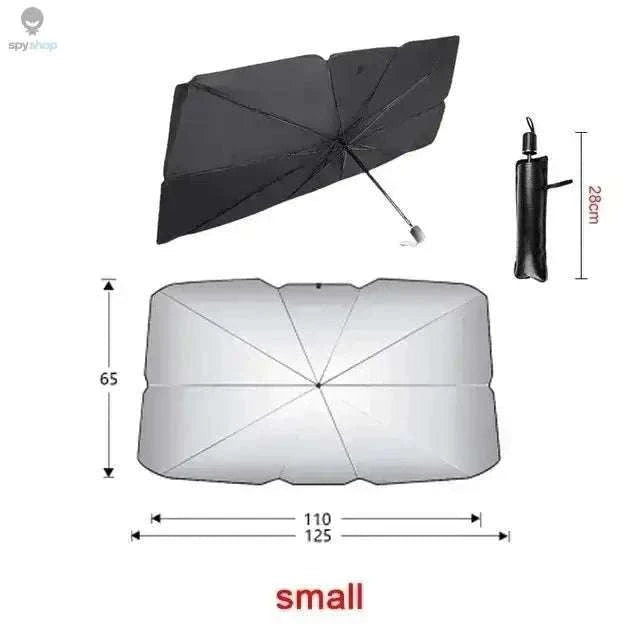 Car Sunshade Umbrella – Windshield Heat & UV Protection with Foldable Umbrella Design-