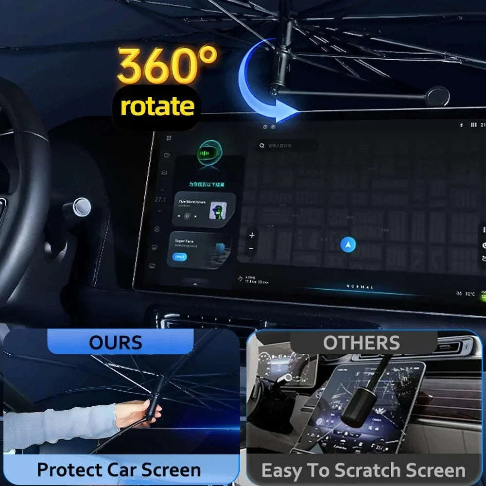 Car Sunshade Windshield Umbrella-Handle Opening M