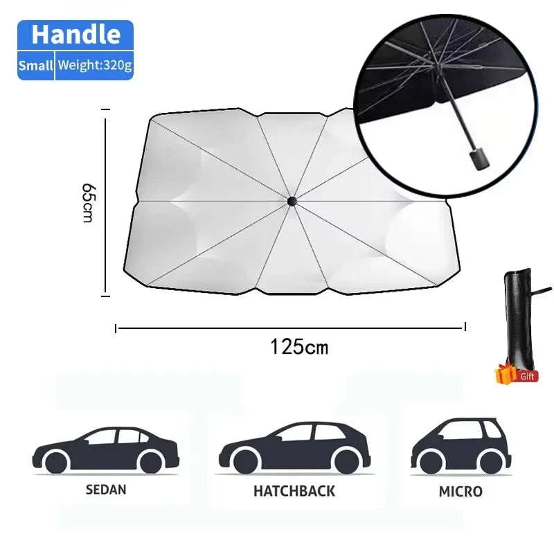 Car Sunshade Windshield Umbrella-Handle Opening M