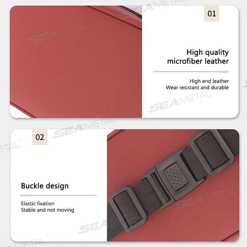 Car Tissue Holder with Adjustable Strap-Red 1pc