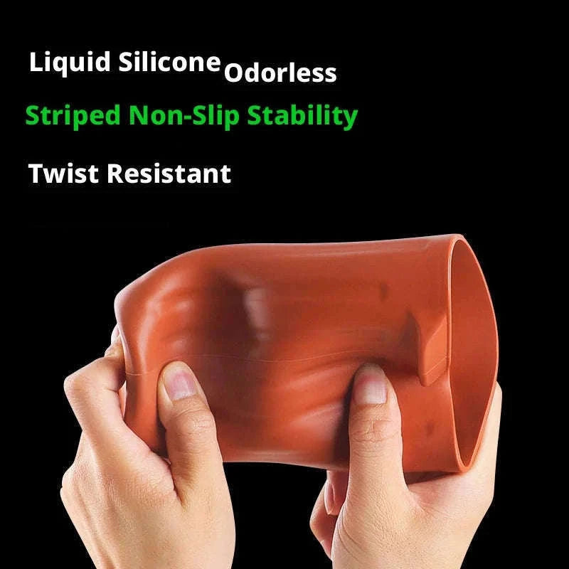 Car Trash Can Silicone Anti-Slip Washable Oil-Repellent Cup Holder Bin-Orange