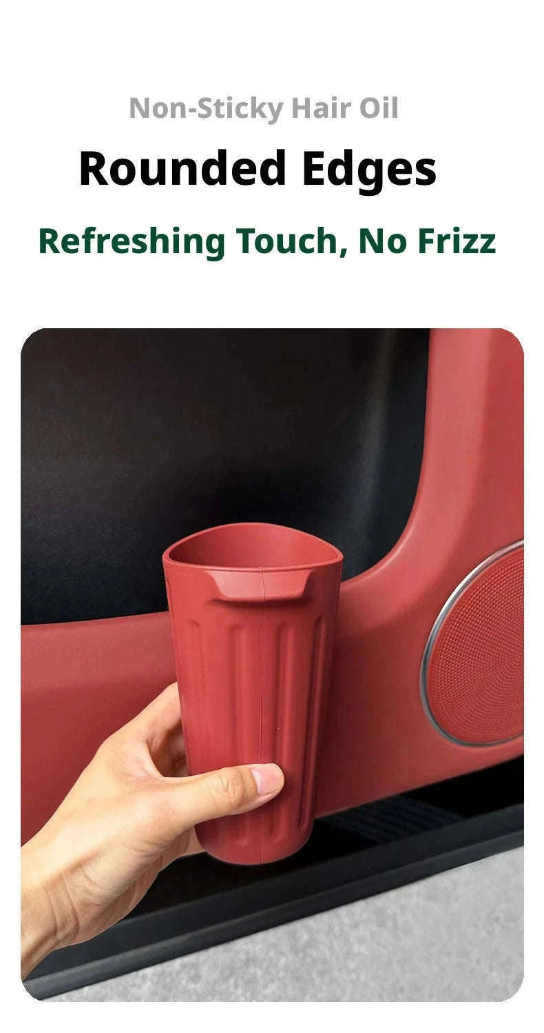 Car Trash Can Silicone Anti-Slip Washable Oil-Repellent Cup Holder Bin-Orange