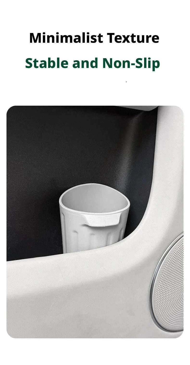 Car Trash Can Silicone Anti-Slip Washable Oil-Repellent Cup Holder Bin-Orange