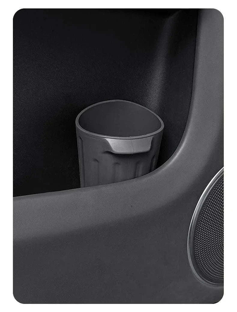 Car Trash Can Silicone Anti-Slip Washable Oil-Repellent Cup Holder Bin-Orange
