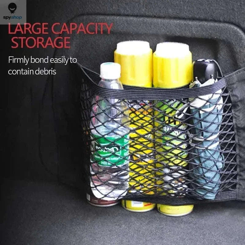 Car Trunk Mesh Organizer for Neat, Secure Cargo Storage-40x25