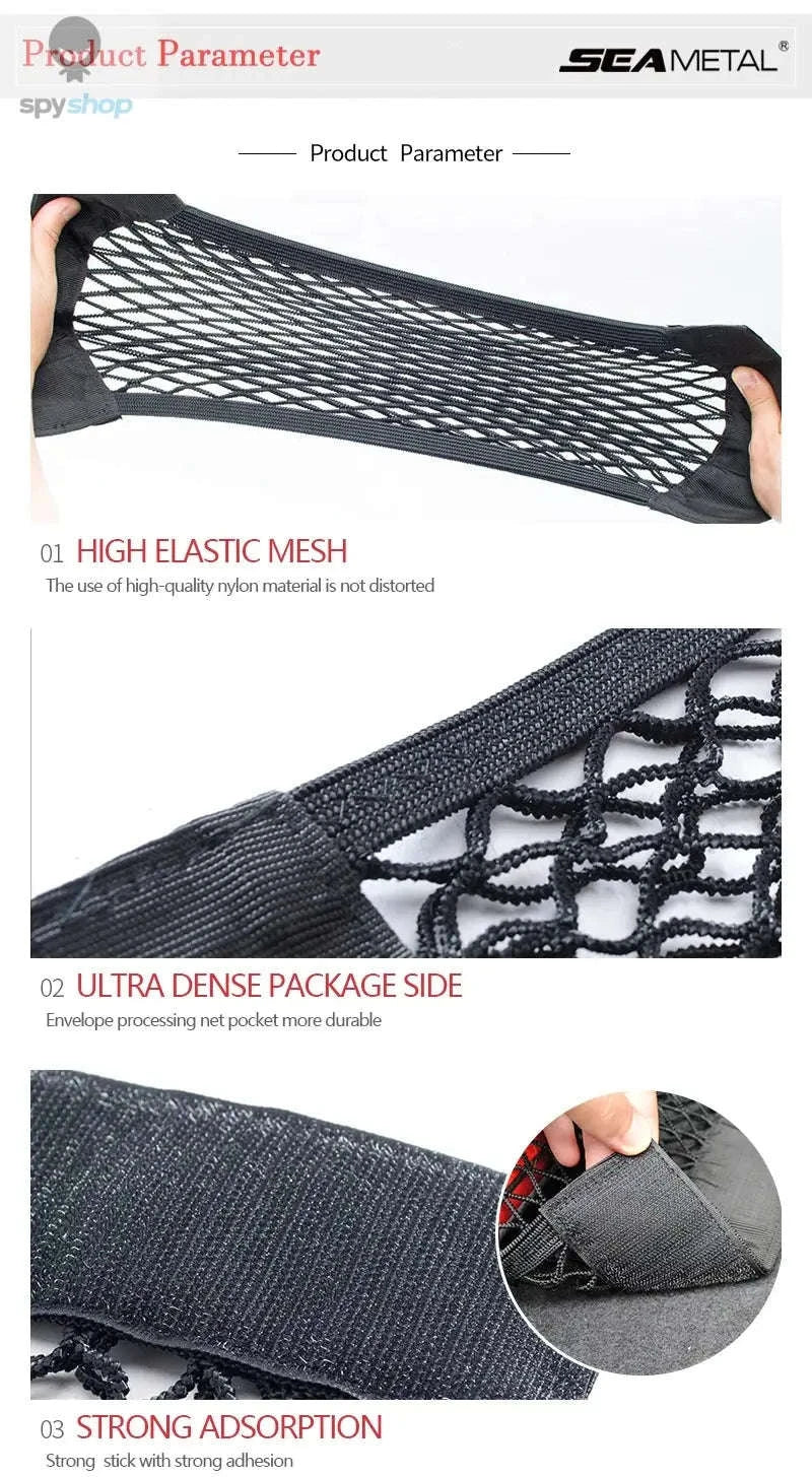 Car Trunk Mesh Organizer – Space-Saving Cargo Storage Net for Any Vehicle-40x25