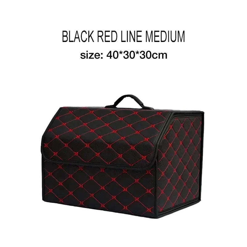 Car Trunk Organizer Box Large Capacity Foldable PU Storage Bag-golf S
