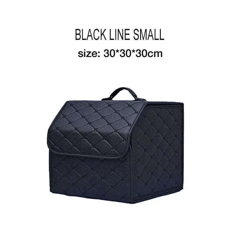 Car Trunk Organizer Box Large Capacity Foldable PU Storage Bag-golf S