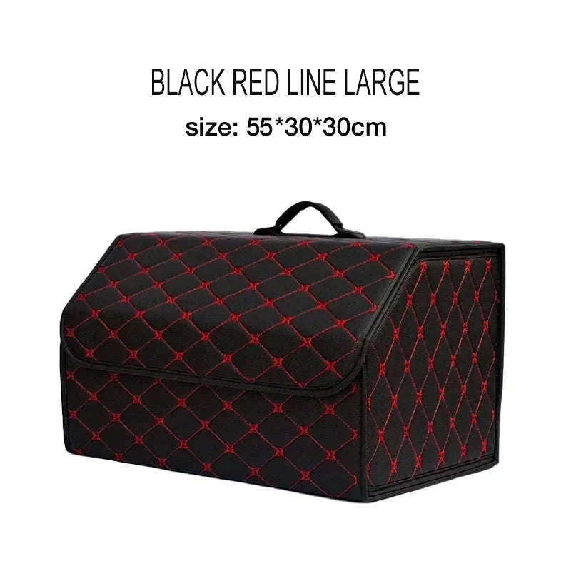 Car Trunk Organizer Box Large Capacity Foldable PU Storage Bag-golf S