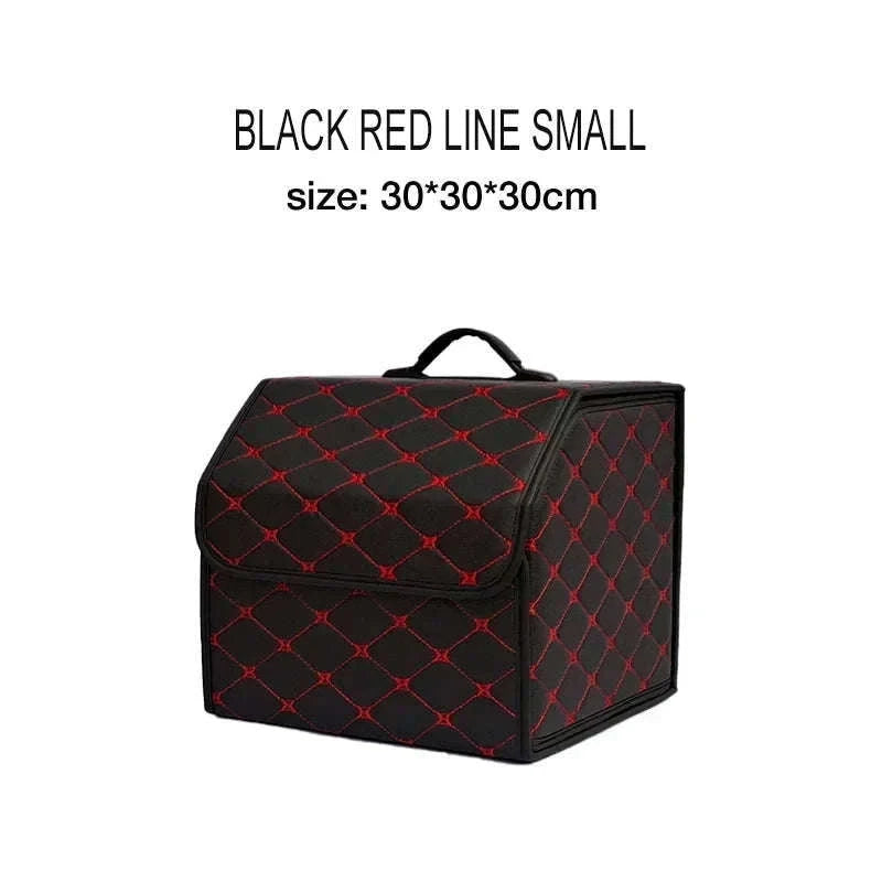Car Trunk Organizer Box Large Capacity Foldable PU Storage Bag-golf S