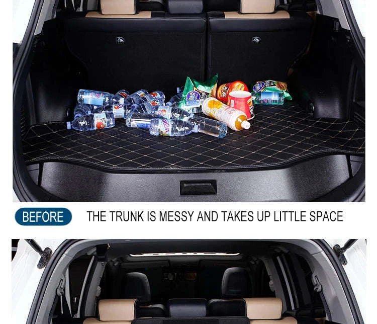 Car Trunk Organizer Box Large Capacity Foldable PU Storage Bag-golf S