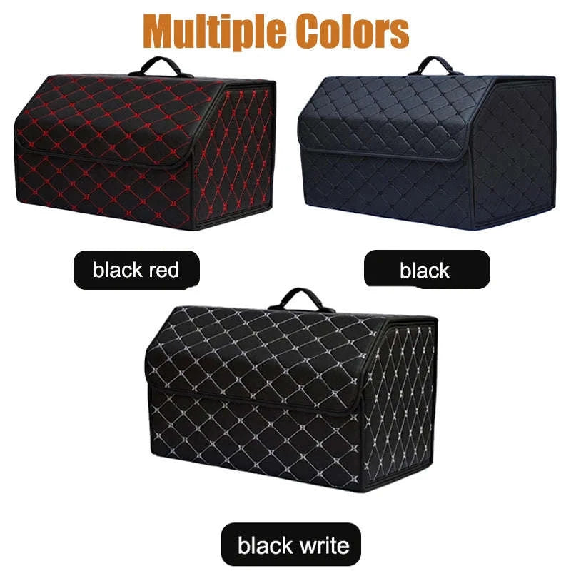 Car Trunk Organizer Box, Large Capacity, Folding Storage Bag-Red L