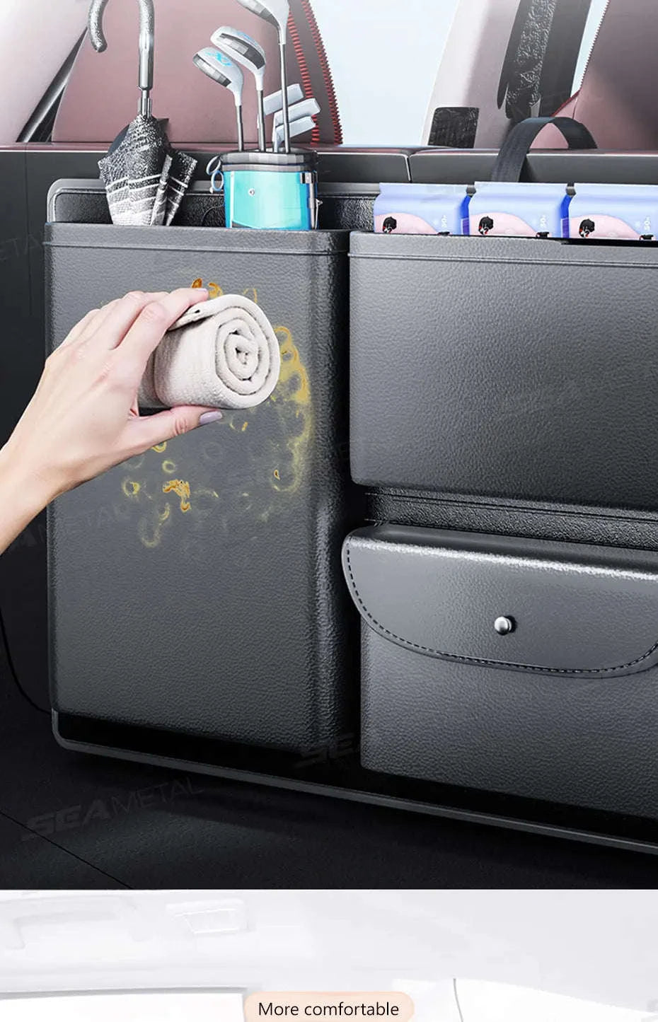 Car Trunk Organizer Multi-Pocket Backseat Hanging Storage Bag Waterproof-1 pc