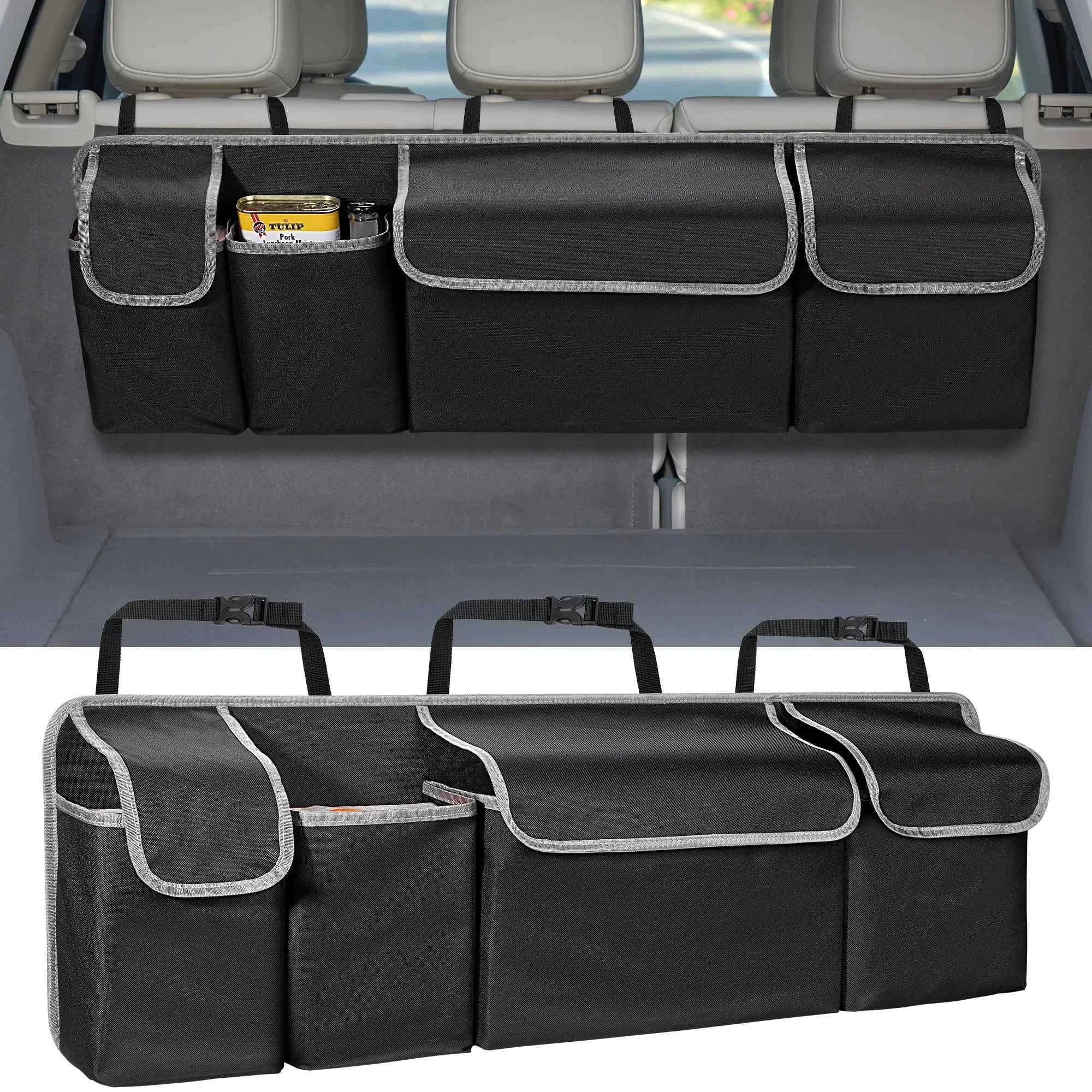 Car Trunk Organizer with 4 Pockets 39x14 Inch-1PCS