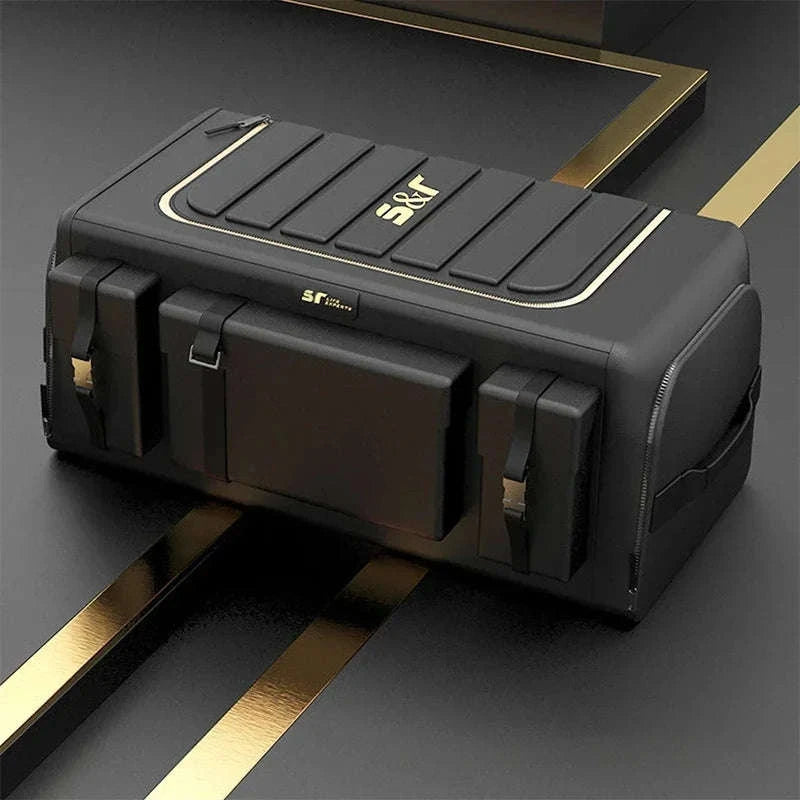 Car Trunk Storage Organizer With Lid, 70L Folding Oxford Cloth Storage Box-70L