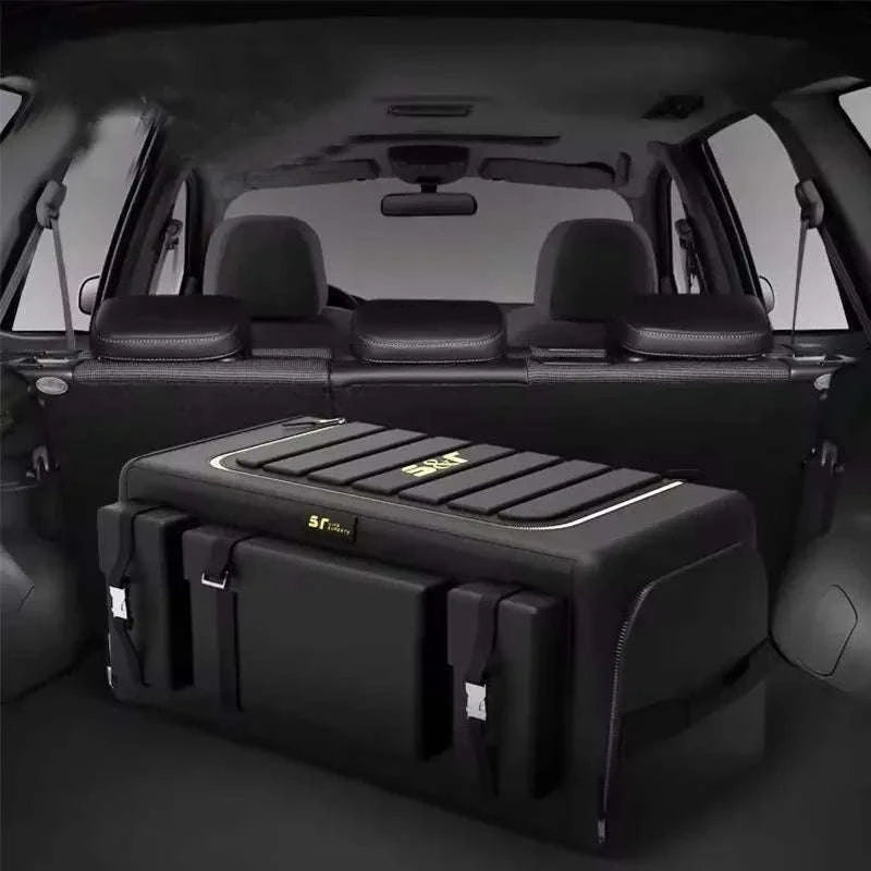 Car Trunk Storage Organizer With Lid, 70L Folding Oxford Cloth Storage Box-70L