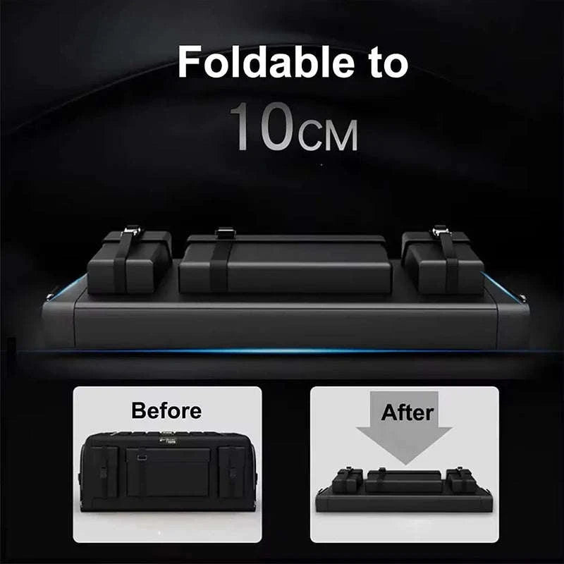 Car Trunk Storage Organizer With Lid, 70L Folding Oxford Cloth Storage Box-70L