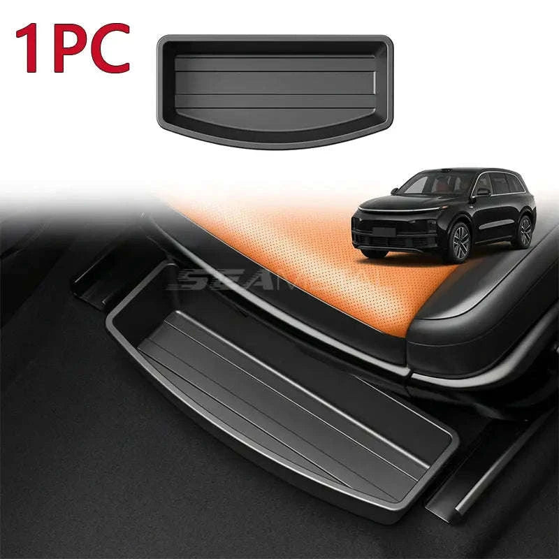 Car Under Seat Storage Box Pull Out Organizer Drawer Case Hidden Tray-Black 1PC