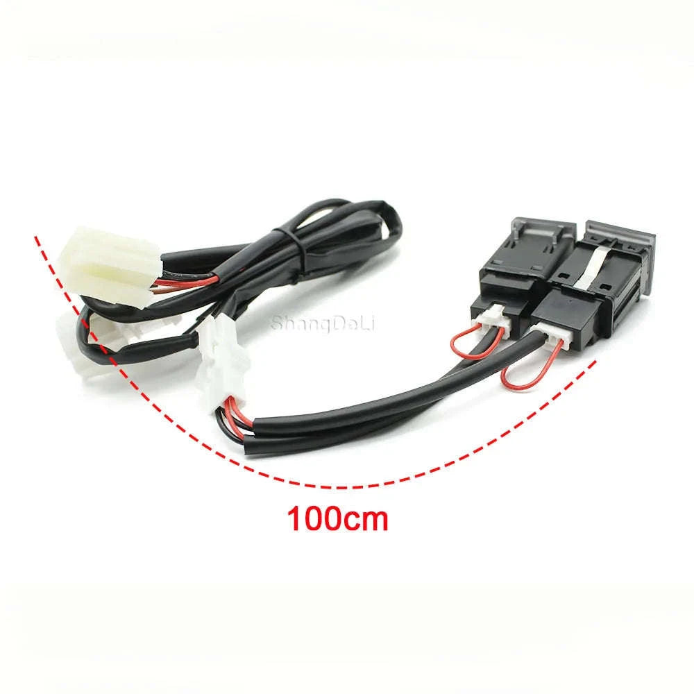Car USB Charger PD Quick Charge Adapter for Select 2006-2012 Vehicles-USB and PD-right